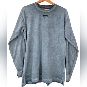 Ombre Y2K VS Pink Long Sleeve Blue Green Stone Wash Side Slit Tshirt